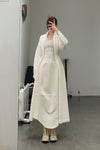 SWAYING/KNIT Knitted Panel Skirt SW22SSL53 Beige/White PS48